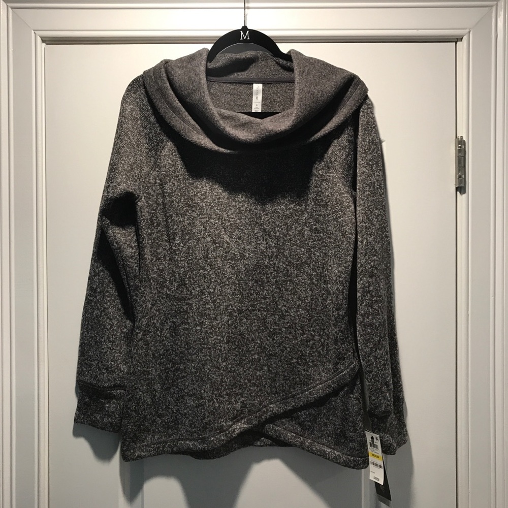 Fleece Cowl Neck Sweater